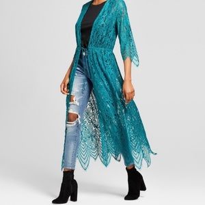 Xhilaration Lace Tie Front Layering Top